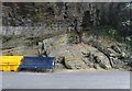 Rock outcrops on Liskeard Station