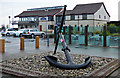 Ornamental anchor at Largs Yacht Haven