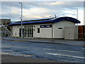 The new Forres station building