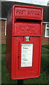 Close up, Elizabeth II postbox on The Moorlands, South Cave