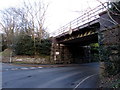 SJ3057 : West side of a railway bridge, Caergwrle, Flintshire by Jaggery