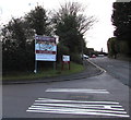 Radyr Comprehensive School nameboards alongside the B4262, Cardiff