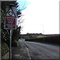 Reduce speed now/Arafwch nawr in the south of Radyr, Cardiff