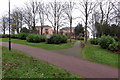 Footpath to the apartment buildings