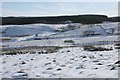 Snow beside the A77