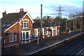 Harlington station buildings on platform 4