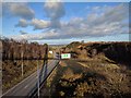 The A379, seen from the footbridge to Sandy Park, looking towards Sandygate M5 junction