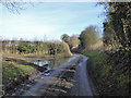 Muddy and wet lane