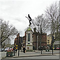 TG2308 : Boer War Memorial with Shire Hall behind by Adrian S Pye