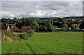 Worcestershire farm land and woods near Caunsall