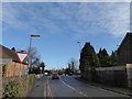 Looking along Buckland Road towards the A217