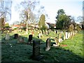 View across the eastern section of Thorpe cemetery