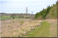 SP3262 : Power lines between the Recreation Ground and the Golf Course, Whitnash by Robin Stott