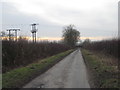 Power lines crossing Wold Road