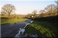 Country road passing Widcombe Farm