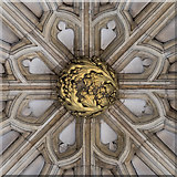 SK9771 : Central tower roof boss, Lincoln Cathedral by Julian P Guffogg