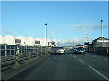 SD1868 : A590 crossing Jubilee Bridge by Colin Pyle