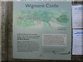 Sign to Wigmore Castle