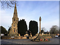 War Memorial and the Church of St Cuthbert, Halsall