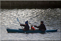 TQ1568 : Canoeing at Hampton Court Bridge by Mike Pennington