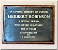 A tribute to Herbert Robinson