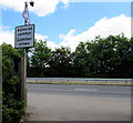 ST3487 : Adverse camber/Camber croes sign at the edge of the A48 Southern Distributor Road, Newport by Jaggery