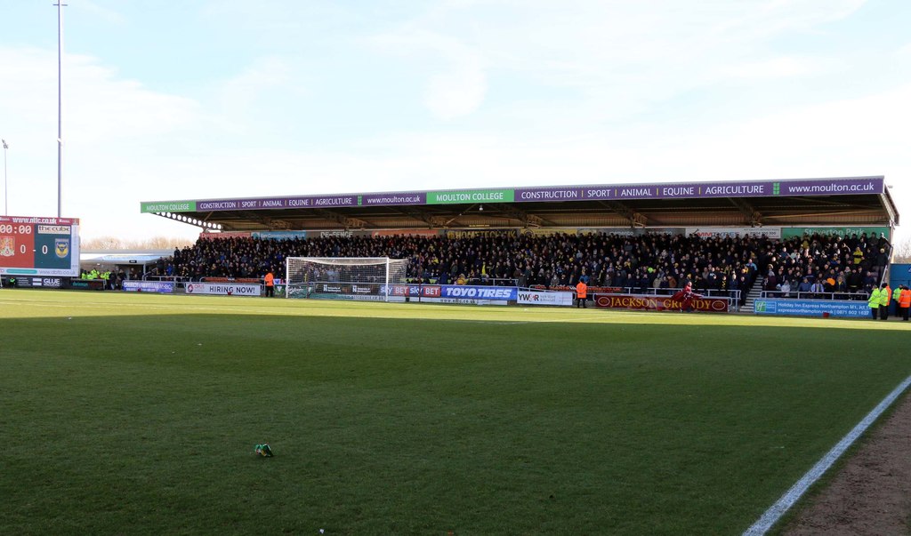 The Moulton College Stand at Sixfields... © Steve Daniels cc-by-sa/2.0 ...