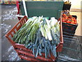 Leeks in the snow