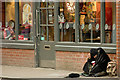 Urban camping outside Costa Coffee, on The High Street, Barnstaple