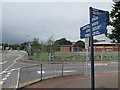 Signpost on a Cardiff Bay corner