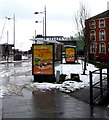 Identical Subway adverts on Kingsway bus shelters, Newport