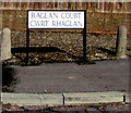 Raglan Court/Cwrt Rhaglan name sign, Croesyceiliog, Cwmbran