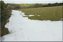 SX7596 : Snow north of Hook Farm by Derek Harper