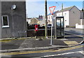 Queen Elizabeth II postbox and a BT phonebox, Glanaber, Pembrey