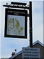 Very faded name sign, Ship Aground Inn, Pembrey