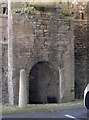 A cold fireplace in the car park