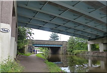 SD5918 : Two bridges crossing the Leeds and Liverpool Canal by Mat Fascione