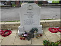 The war memorial outside West Drayton Cemetery