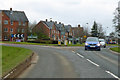 Roundabout on A342 and newish houses, Devizes