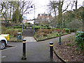 Steps and ramp up from Station Road car park, Devizes