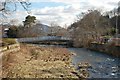 The Gala Water approaching Galashiels centre