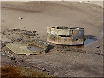 TA0784 : Pillbox on the beach at Cayton Bay by Oliver Dixon