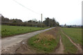 Road looking west towards Coldharbour Farm