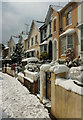 Houses on Sanford Road, Torquay, in the snow