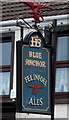 Blue Anchor pub name sign, Pwll, Carmarthenshire