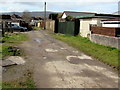 Back lane on the west side of Green Willows, Oakfield, Cwmbran