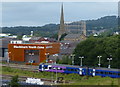 Train arriving at Blackburn railway station