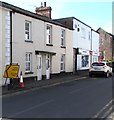 Diverted traffic sign, Church Street, Usk