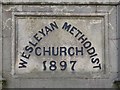 Date stone on the (former) Wesleyan Methodist Church