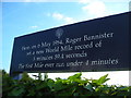 Sign outside Iffley Road Track